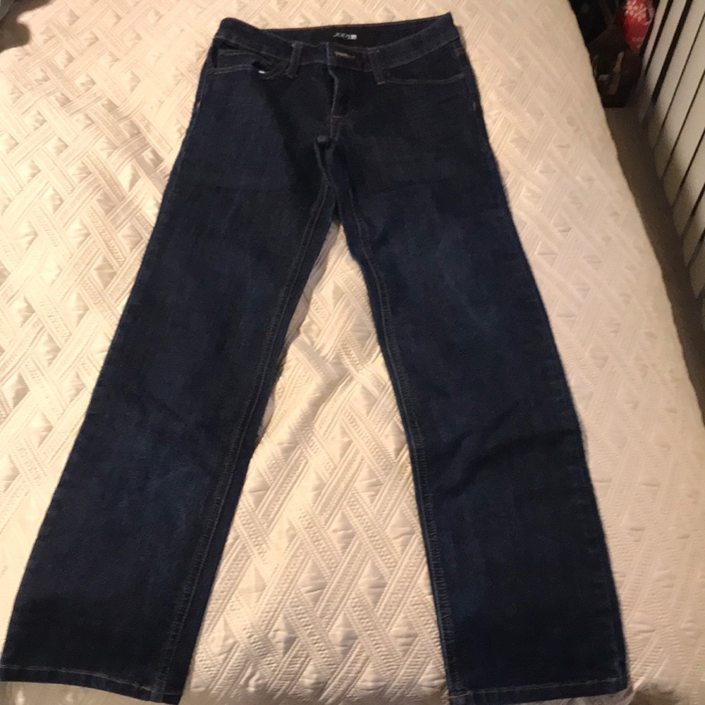 Long Dark Blue Denim Jeans